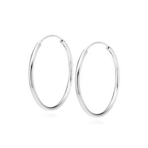 Cercei rotunzi argint Ø25 mm x 1,5 mm Creole DiAmanti KSZ1525ER-DIA (Argint 925‰ 1,5 g.)